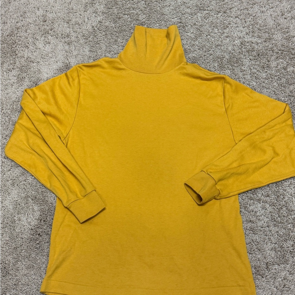 Vintage Golden Yellow Turtleneck Top, Joan Harper, Size L
